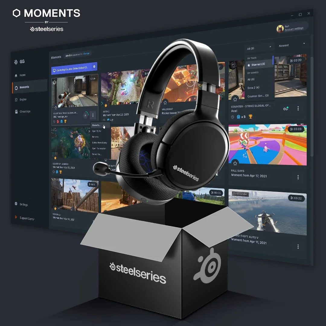 Конкурс на лучшие игровые моменты в приложении SteelSeries Moments