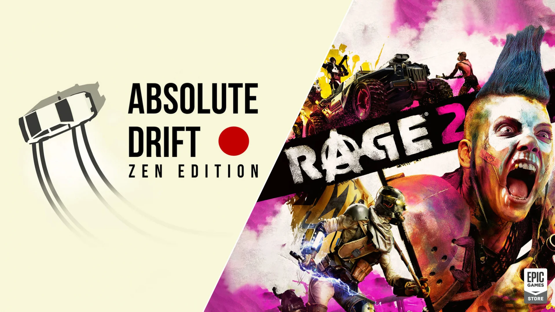 Epic Games Store дарит две игры: Rage 2 и Absolute Drift