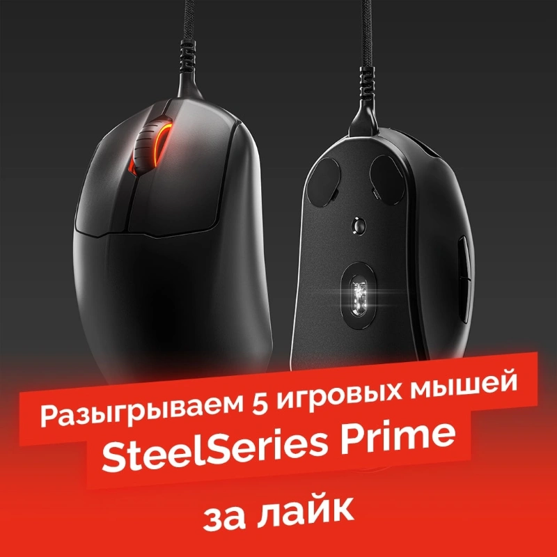 Розыгрыш 5 игровых мышей SteelSeries Prime